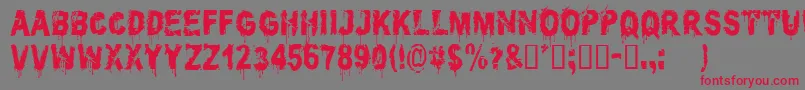 CfpoliticianskillersRegula Font – Red Fonts on Gray Background