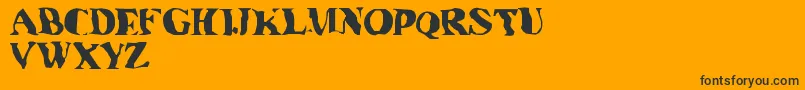 Underw Font – Black Fonts on Orange Background