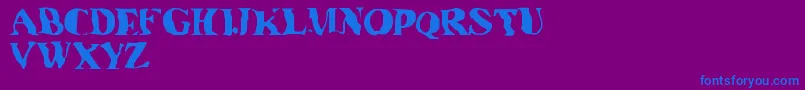 Шрифт Underw – синие шрифты на фиолетовом фоне