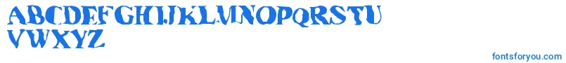 Underw Font – Blue Fonts on White Background