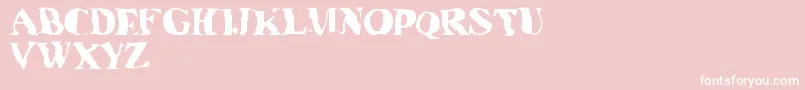 Шрифт Underw – белые шрифты на розовом фоне