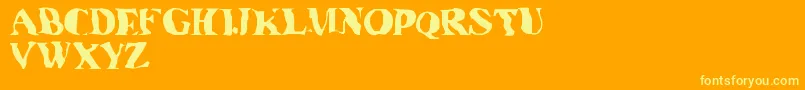Шрифт Underw – жёлтые шрифты на оранжевом фоне