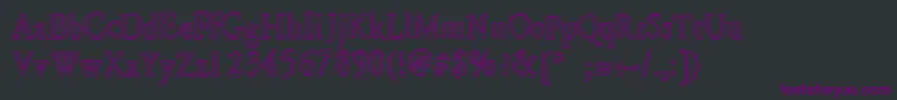 Шрифт Overlapserif – фиолетовые шрифты на чёрном фоне