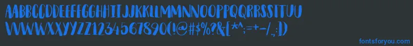 SnubnoseDemo Font – Blue Fonts on Black Background