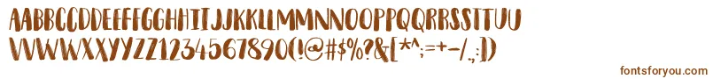 SnubnoseDemo Font – Brown Fonts on White Background