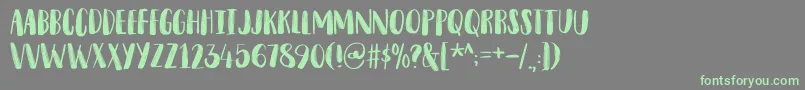 SnubnoseDemo Font – Green Fonts on Gray Background