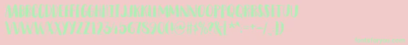 SnubnoseDemo Font – Green Fonts on Pink Background