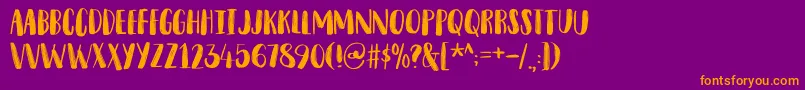 SnubnoseDemo Font – Orange Fonts on Purple Background