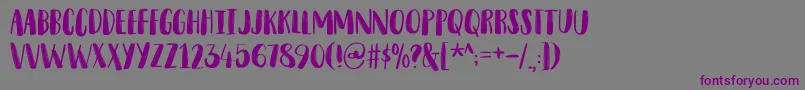 SnubnoseDemo Font – Purple Fonts on Gray Background