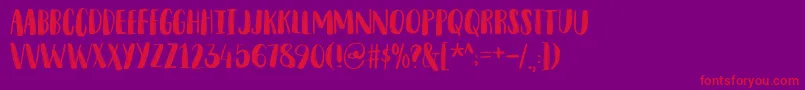 SnubnoseDemo Font – Red Fonts on Purple Background