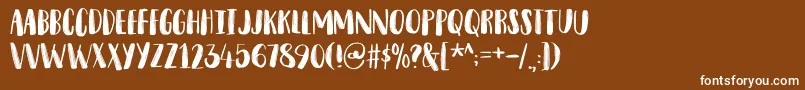 SnubnoseDemo Font – White Fonts on Brown Background