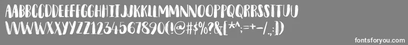 フォントSnubnoseDemo – 灰色の背景に白い文字