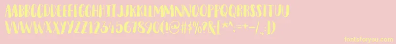 SnubnoseDemo Font – Yellow Fonts on Pink Background