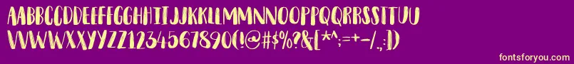 SnubnoseDemo Font – Yellow Fonts on Purple Background