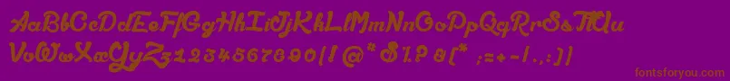 AmandesSalРІes Font – Brown Fonts on Purple Background