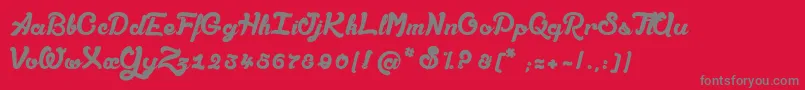 AmandesSalРІes-Schriftart – Graue Schriften auf rotem Hintergrund