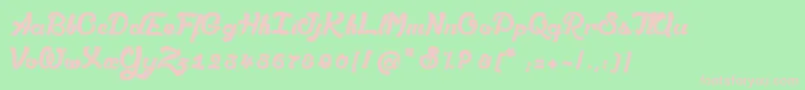 AmandesSalРІes Font – Pink Fonts on Green Background