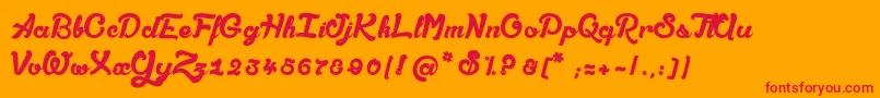 AmandesSalРІes Font – Red Fonts on Orange Background