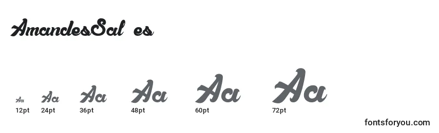 AmandesSalРІes Font Sizes