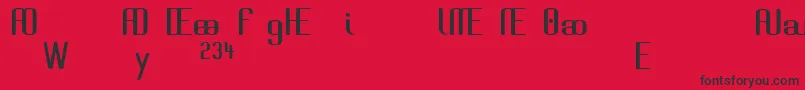 Fonte BrassiereAlternates – fontes pretas em um fundo vermelho
