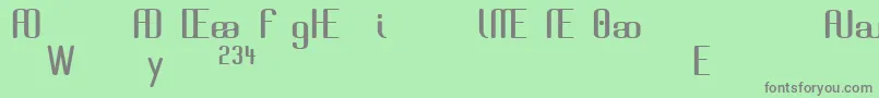 Fonte BrassiereAlternates – fontes cinzas em um fundo verde