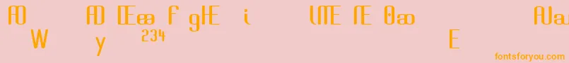 BrassiereAlternates-Schriftart – Orangefarbene Schriften auf rosa Hintergrund