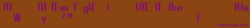 BrassiereAlternates-fontti – violetit fontit ruskealla taustalla
