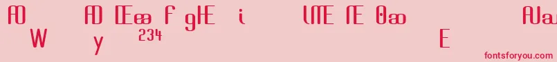 BrassiereAlternates Font – Red Fonts on Pink Background