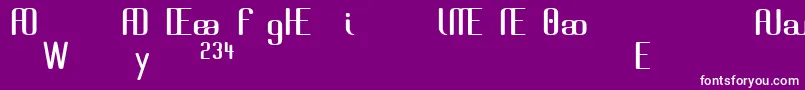 フォントBrassiereAlternates – 紫の背景に白い文字