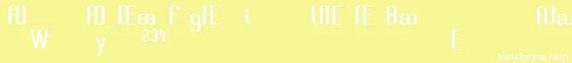 Fonte BrassiereAlternates – fontes brancas em um fundo amarelo