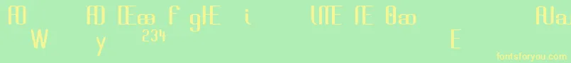 BrassiereAlternates Font – Yellow Fonts on Green Background
