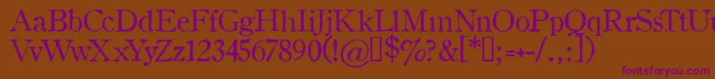 Oldsh Font – Purple Fonts on Brown Background