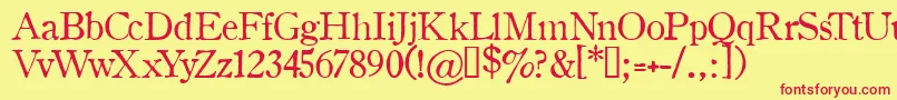 Oldsh Font – Red Fonts on Yellow Background