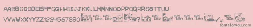 Chara Font – Gray Fonts on Pink Background