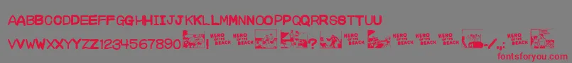 Шрифт Chara – красные шрифты на сером фоне