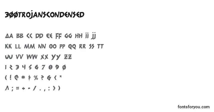 300TrojansCondensed Font – alphabet, numbers, special characters