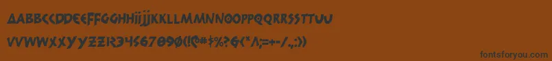 300TrojansCondensed Font – Black Fonts on Brown Background