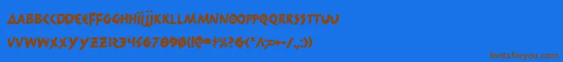 300TrojansCondensed Font – Brown Fonts on Blue Background