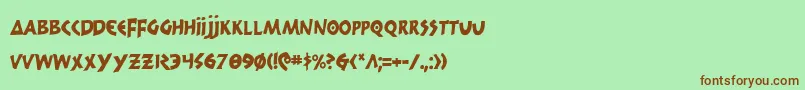 300TrojansCondensed Font – Brown Fonts on Green Background