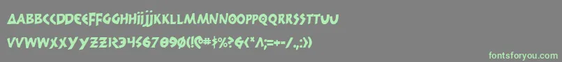 300TrojansCondensed Font – Green Fonts on Gray Background