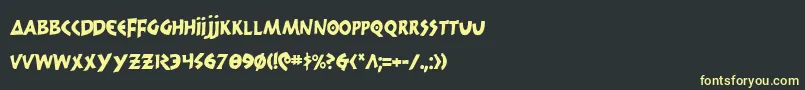 300TrojansCondensed Font – Yellow Fonts on Black Background