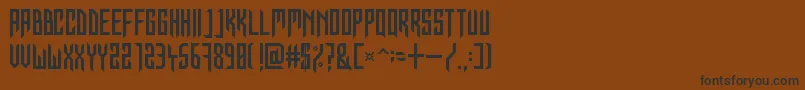 InForTheKillCaps Font – Black Fonts on Brown Background