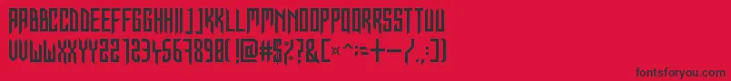 InForTheKillCaps Font – Black Fonts on Red Background