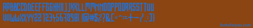 InForTheKillCaps Font – Blue Fonts on Brown Background