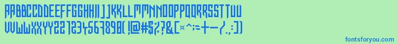 InForTheKillCaps Font – Blue Fonts on Green Background