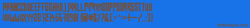 InForTheKillCaps Font – Brown Fonts on Blue Background