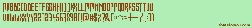 InForTheKillCaps Font – Brown Fonts on Green Background