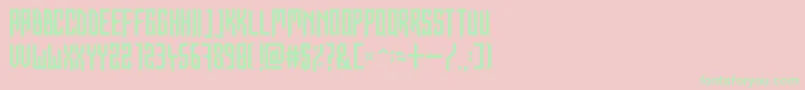 InForTheKillCaps Font – Green Fonts on Pink Background