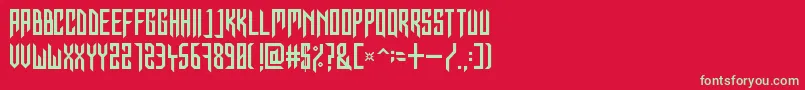 InForTheKillCaps Font – Green Fonts on Red Background