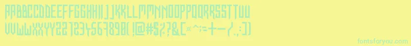 InForTheKillCaps Font – Green Fonts on Yellow Background